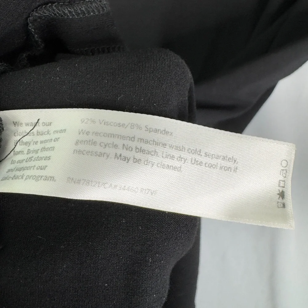 Eileen‎ Fisher Shift Maxi Dress Size PP PTP V-neck sleeveless Black Jersey Knit - Picture 4 of 4